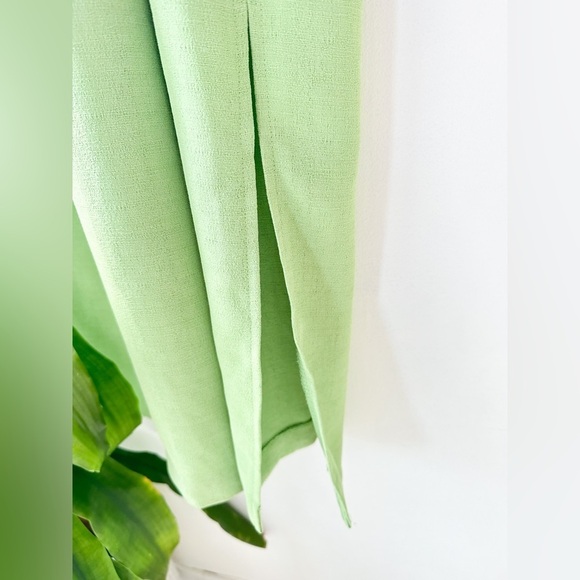 Vintage - Sleeveless Maxi Dress - Bright Green - Size 12 - Picture 3 of 8